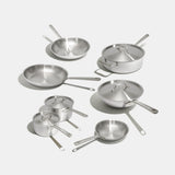 Batterie de cuisine en inox, 12 pièces - Stock