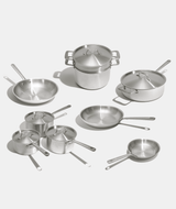 Batterie de cuisine en inox, 15 pièces - Stock