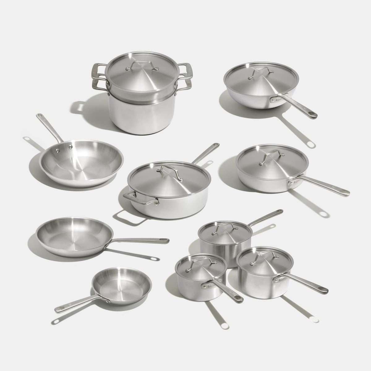 Batterie de cuisine en inox, 19 pièces - Stock