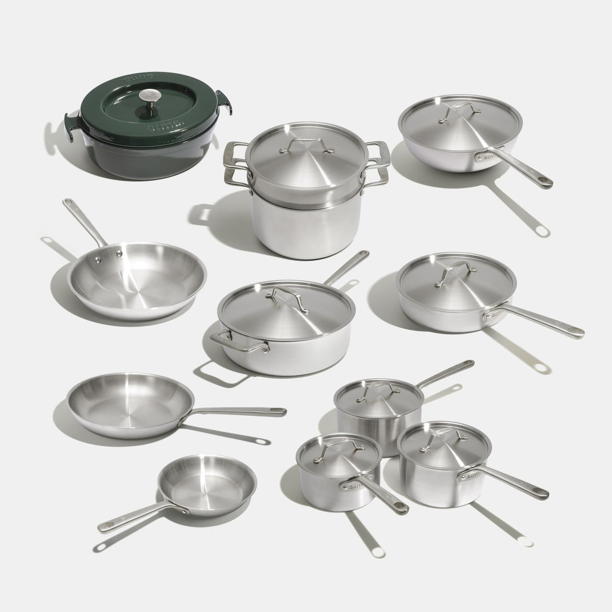 Batterie de cuisine en inox, 21 pièces - Stock