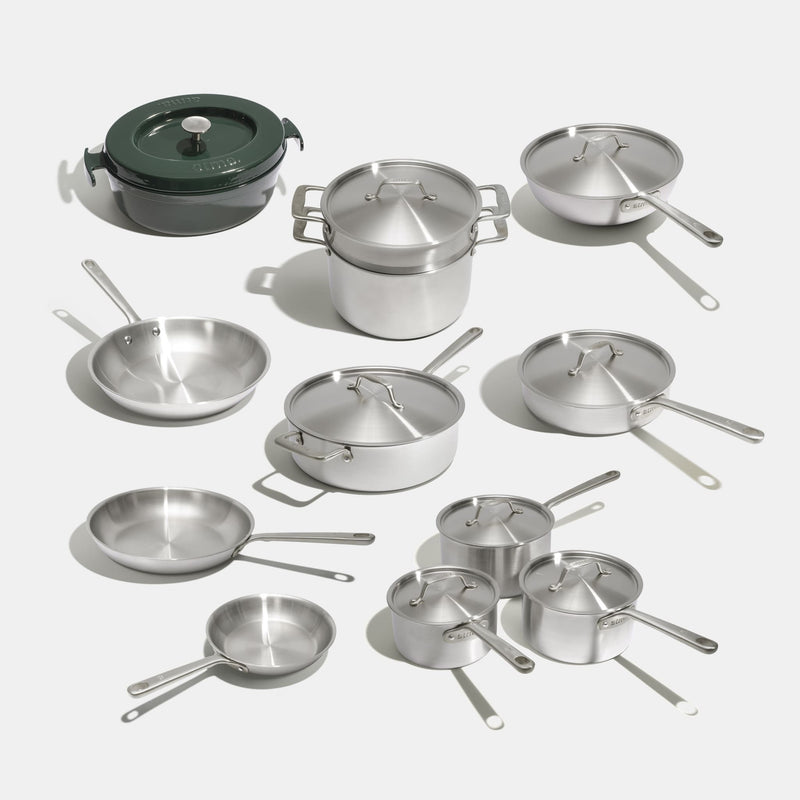 Batterie de cuisine en inox, 21 pièces - Stock