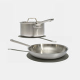 Batterie de cuisine en inox, 4 pièces - Stock