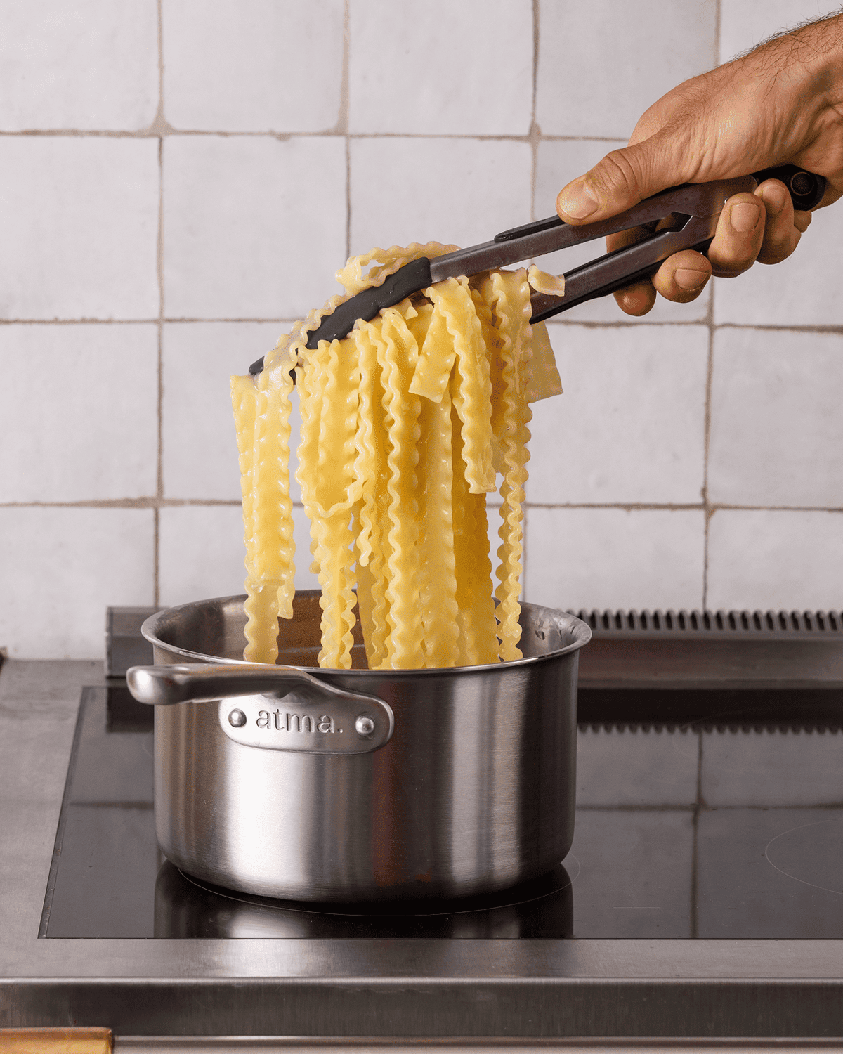 Batterie de cuisine en inox, 9 pièces - Stock