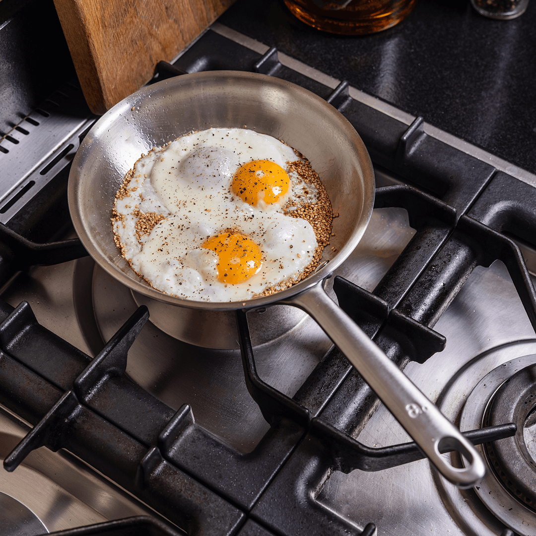 Batterie de cuisine en inox, 12 pièces - Stock