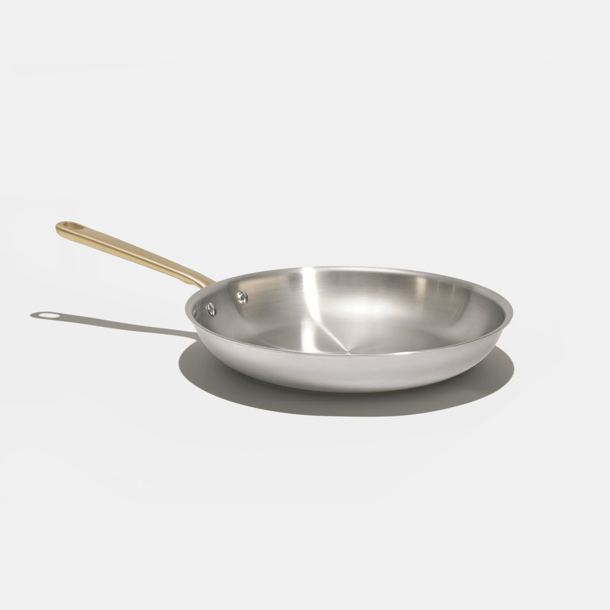 La bonne poêle en inox, manche doré - 28 cm