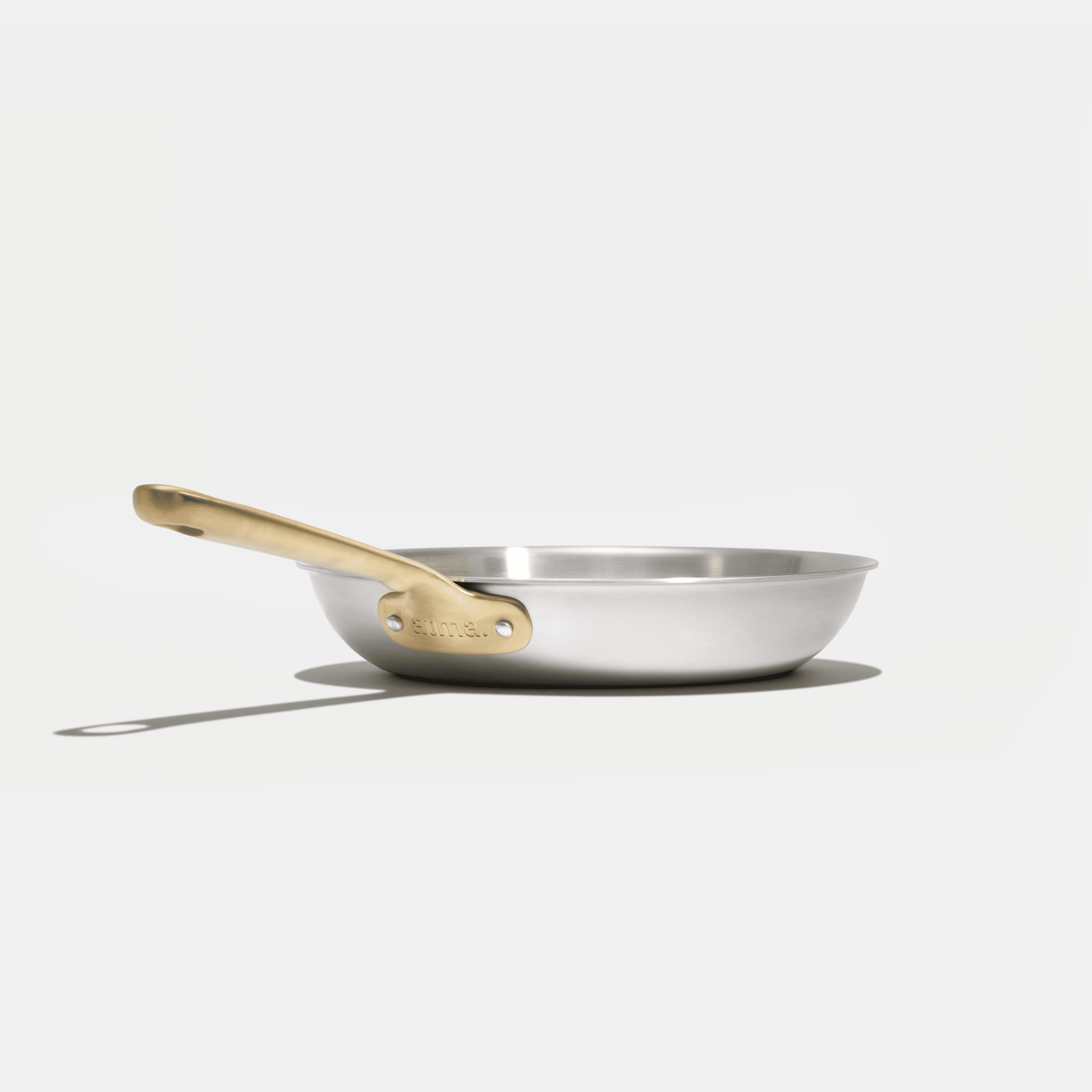 La bonne poêle en inox, manche doré - 20 cm