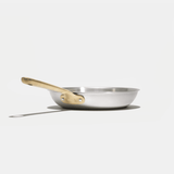 La bonne poêle en inox, manche doré - 20 cm