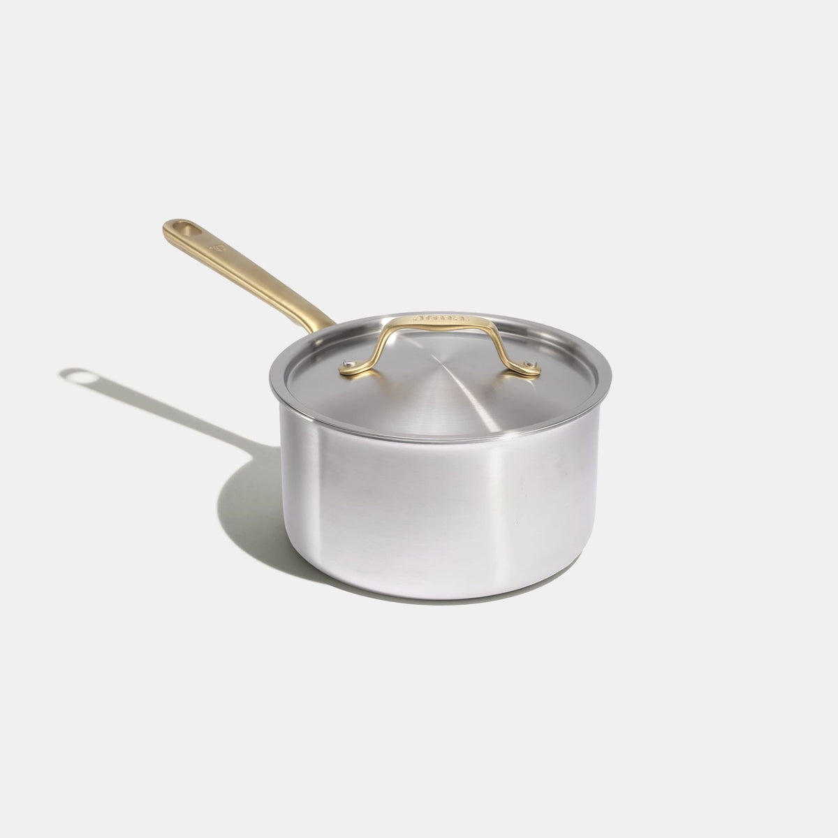 La casserole parfaite en inox, manche doré - 18 cm