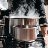 Batterie de cuisine en inox, 9 pièces - Stock