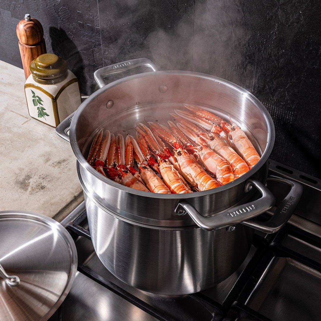 Batterie de cuisine en inox, 19 pièces - Stock
