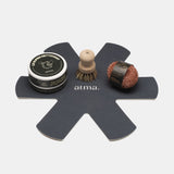 Batterie de cuisine en inox avec manches dorés, 7 pièces