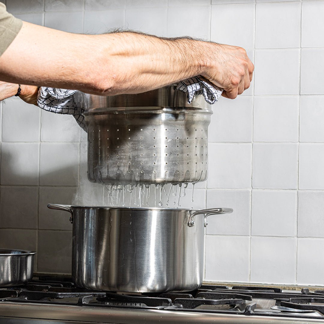 Le grand faitout en inox et son pasta pot