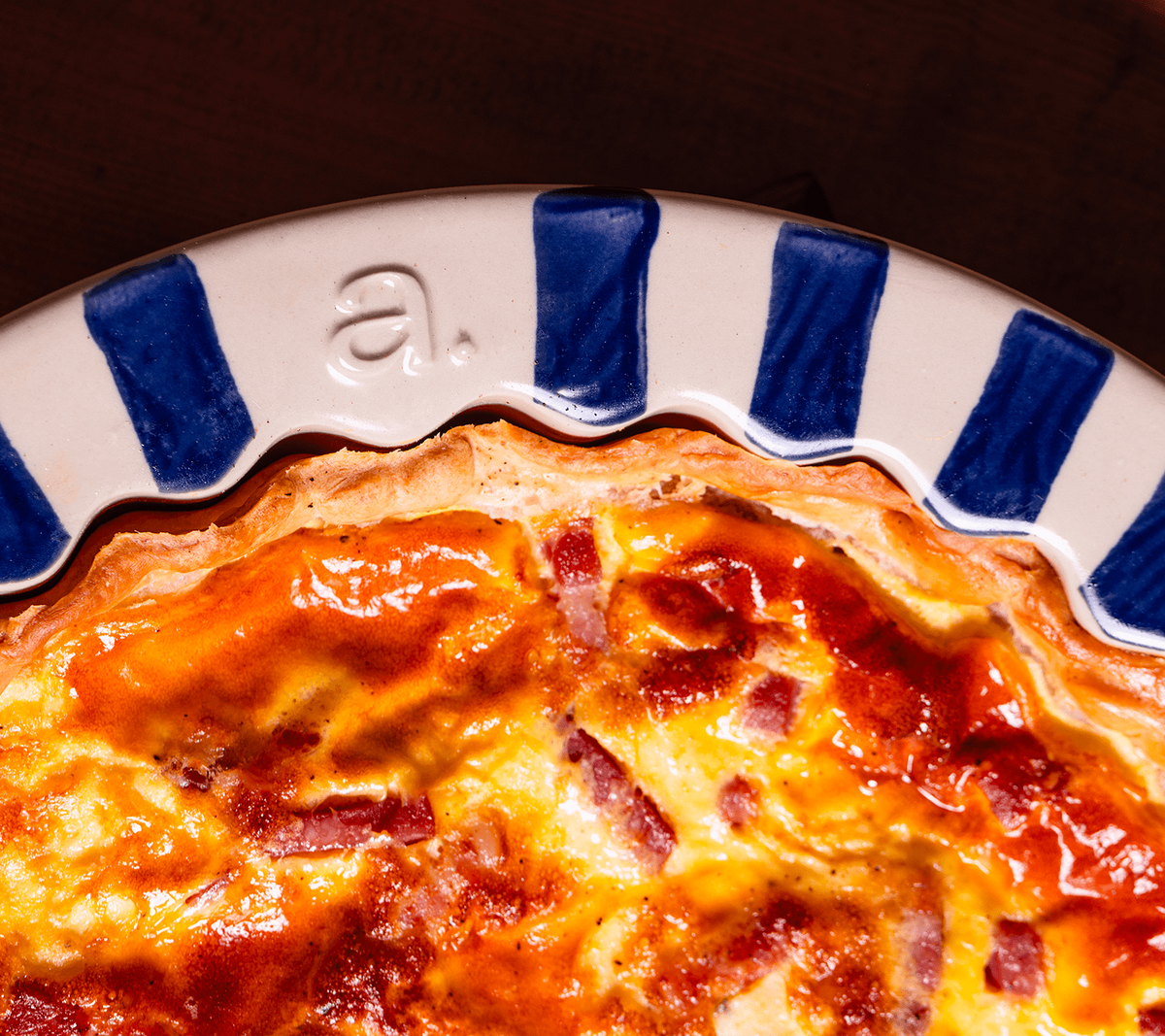 Le plat à tarte, en bleu nuit