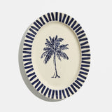 Le plat de présentation, en bleu nuit