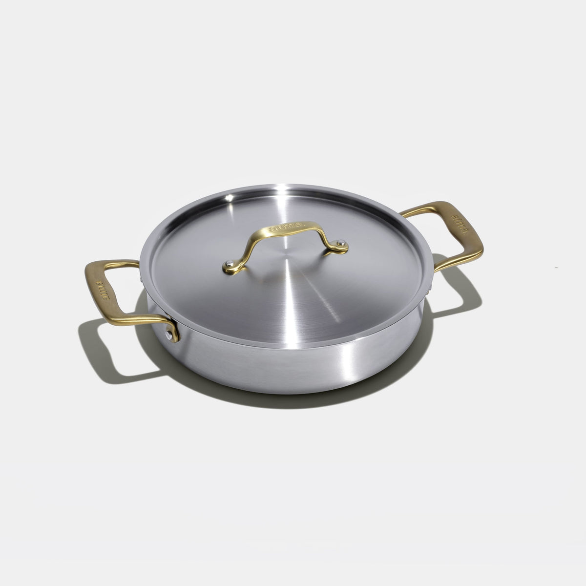 Le rondeau 26cm en inox, poignées dorées