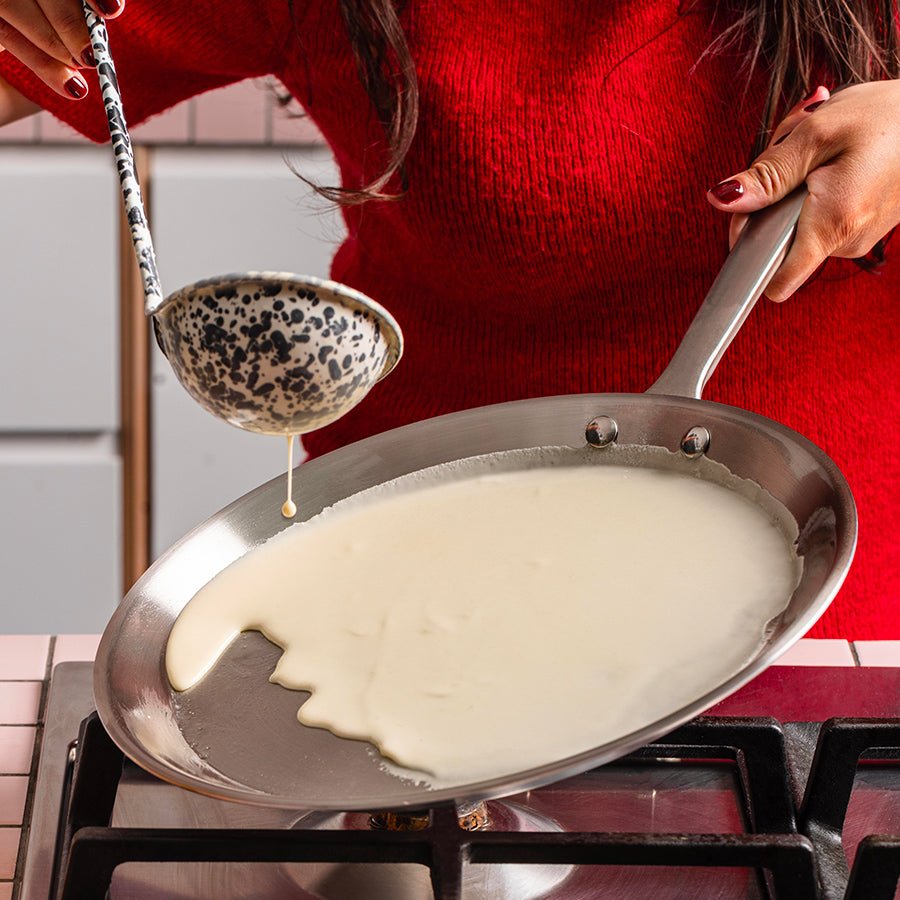 Le set Brigade et crêpière, inox 3-plis