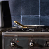 L'indispensable crêpière en inox, manche doré