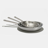 Pack Brigade - Set de 3 poêles en inox - Stock