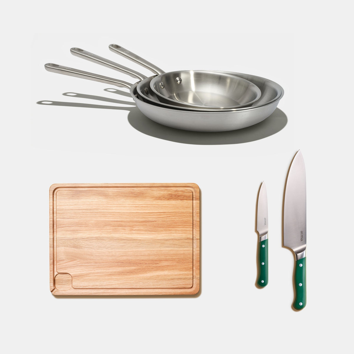 Set inox & découpe, 6 pièces