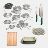 Set inox, fonte, découpe & céramique 27 pièces